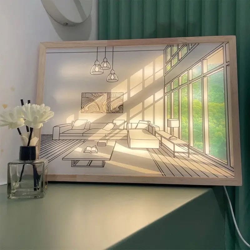 Sunshine Art Painting Frame, LED Shadow Painting Frame, Creative Tabletop Decor Photo Frame, light painting painting Light and Shadow Glowing Frame, Creative Artistic Shadow Painting, 3 Color Luminous Wall Art Decoration, Wooden Light Hollow Photo Frame Sunshine Art Painting Frame, LED Shadow Painting Frame, Creative Tabletop Decor Photo Frame, light painting painting Light and Shadow Glowing Frame, Creative Artistic Shadow Painting, 3 Color Luminous Wall Art Decoration, Wooden Light Hollow Photo Frame
